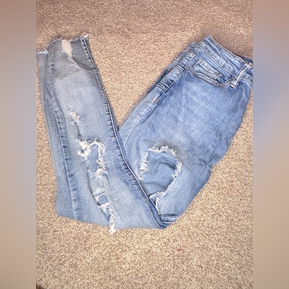 Women’s SONG Curvy High Rise Ripped Skinny Jeans - Picture 3 of 6